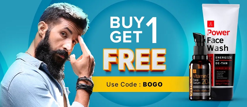 India Desire : Ustraa Bogo Sale: Buy 1 Get 1 Free On Ustraa Grooming Products + Extra 10% Off on Prepaid Orders